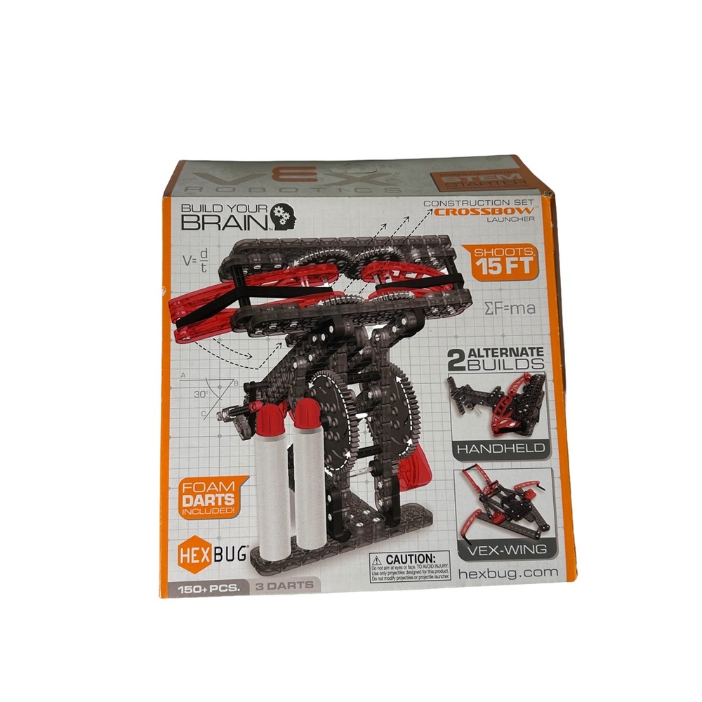 HEXBUG VEX Robotics Crossbow Launcher STEM Construction Set 150+ Pcs 3 Darts